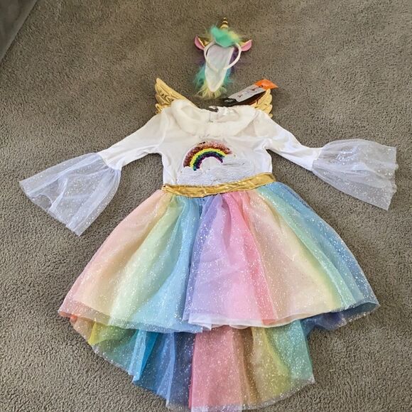Kids Rainbow Unicorn or Angel Costume Halloween Size M NWT *Read Descrip… - Picture 1 of 9